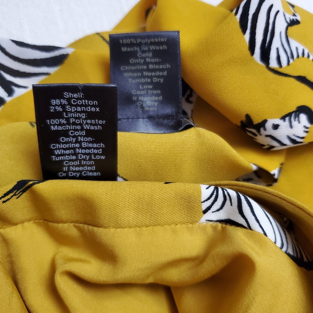 Ann Taylor Factory Rust Yellow Zebra Animal Print Skirt & Tank Set Size XS & 4 - Picture 8 of 14